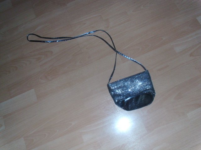 Kleine Umhängetasche, silber