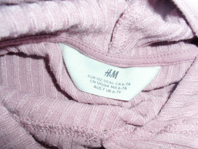 Zweiteiler von H&M, rosa, gerippt, Gr. 122