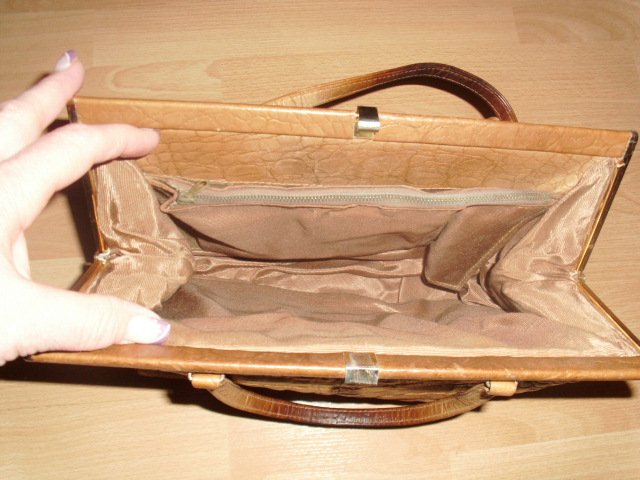 2 Vintage Handtaschen aus den 60ern, braun