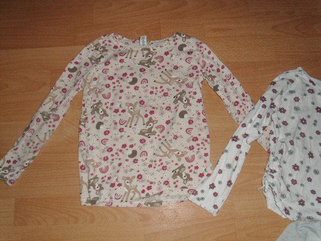 4 Langarmshirts von Dopodopo, mit Motiven, Gr. 128