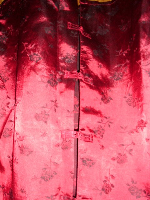 Bluse von TCM, rot im Asia Style, Gr. 42/44