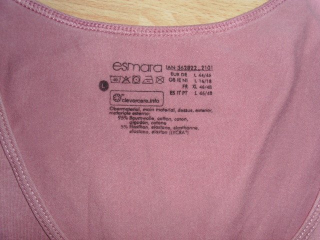 3 Tops von Esmara, rosa + hellblau, Gr. 40/42