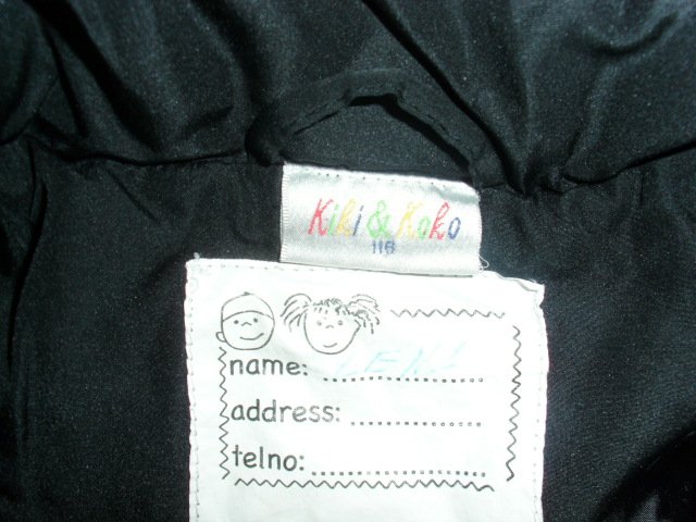 Leichte Steppjacke (Übergangsjacke) von Kiki & Koko, schwarz, Gr. 116