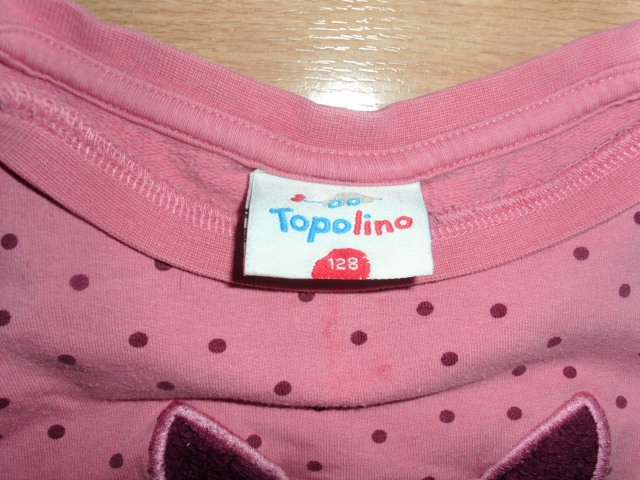 Sweatkleid von Topolino, rosa mit Motiv, Gr. 128