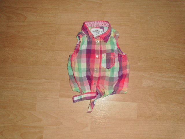 Bluse von H&M, bunt zum Knoten, Gr. 92/98