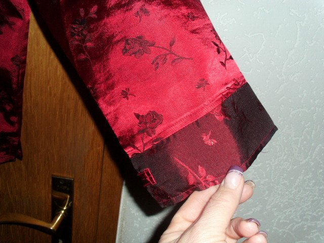 Bluse von TCM, rot im Asia Style, Gr. 42/44