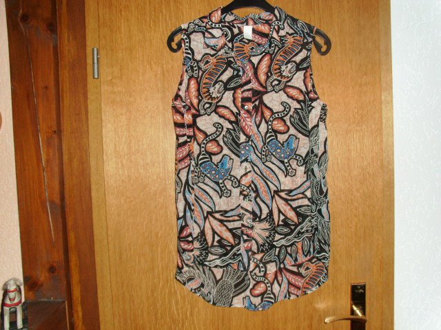 Bluse von H&M, braun-beige, Motive, Gr. 36 NEU