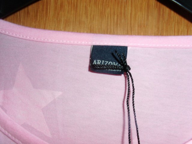 Langarmshirt von Arizona, rosa mit Sternen, G. 38/40 NEU
