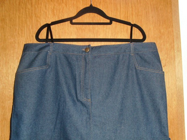 Jeansrock von Meine Größe, blau, Gr. 48 mit Etikett