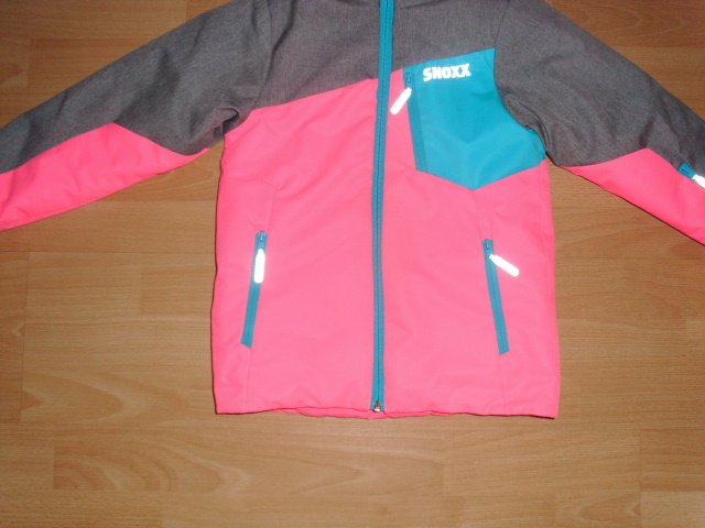 Ski- / Schneejacke von Snoxx, grau-pink, Gr. 116
