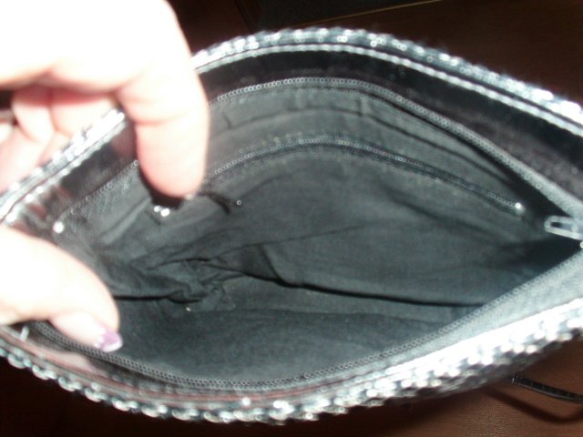 Kleine Umhängetasche, silber