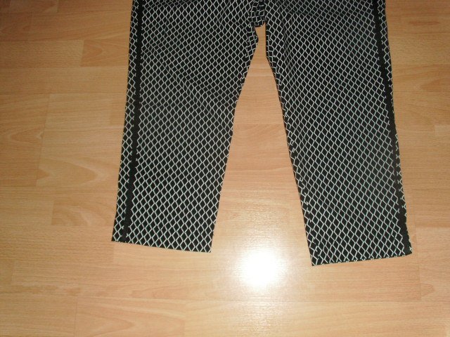 3/4 Hose von Genf, schwarz-weiß, Gr. 44
