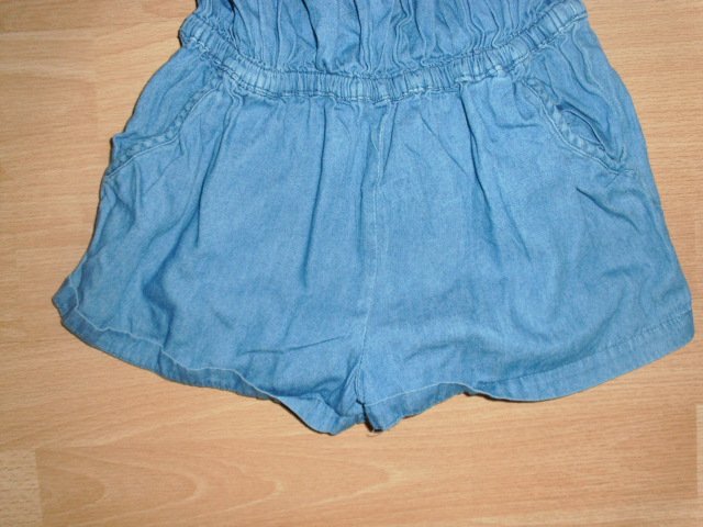 Kurzer Jumpsuit von Vertbaudet, blau, Gr. 122/128
