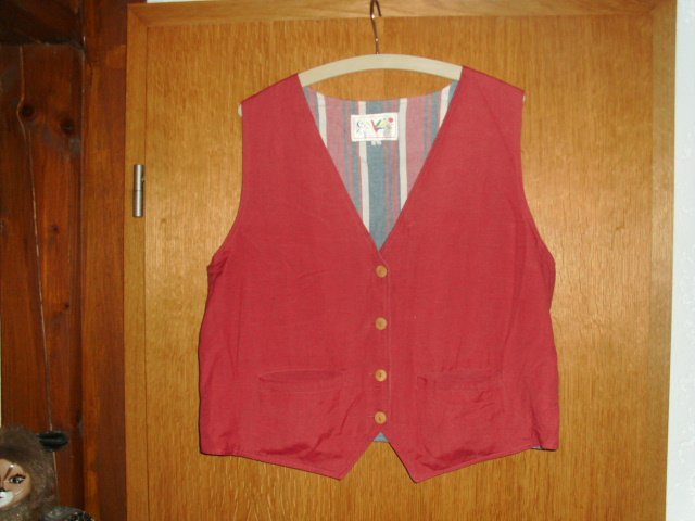 Weste von Miss Joy, roastrot, Gr. 40