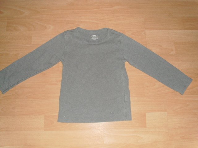 Langarmshirt von H&M, hellgrau, Gr. 110/116