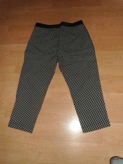 3/4 Hose von Genf, schwarz-weiß, Gr. 44