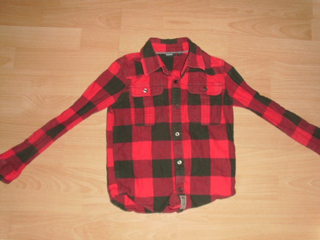 Bluse von Mexx, rot kariert, Gr. 122