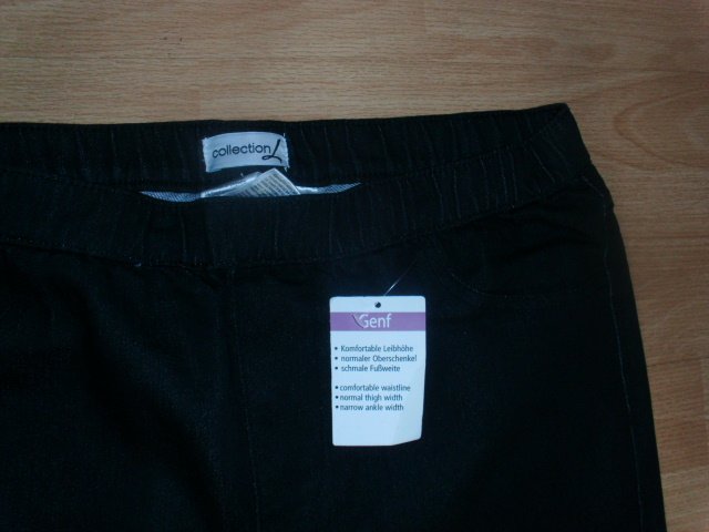 Schlupfjeans von Collection L. schwarz, Gr. 42 mit Etikett