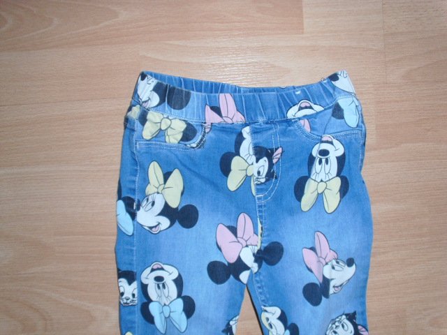Jeggings von H&M, blau mit Minnie Maus, Gr. 122