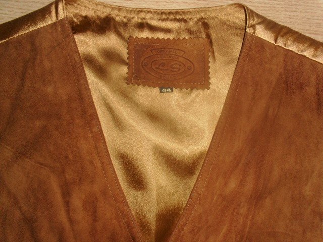 Wildlederweste von Leather sound, hellbraun, Gr. 44