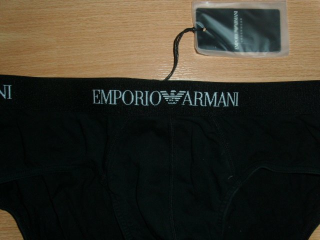 Herrenslip von Emporio Armani, schwarz, Gr. M mit Etikett