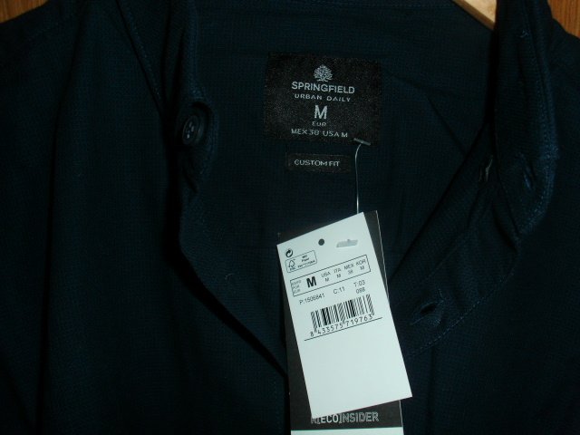 Hemd von Springfield, dunkelblau, Gr. M mit Etikett