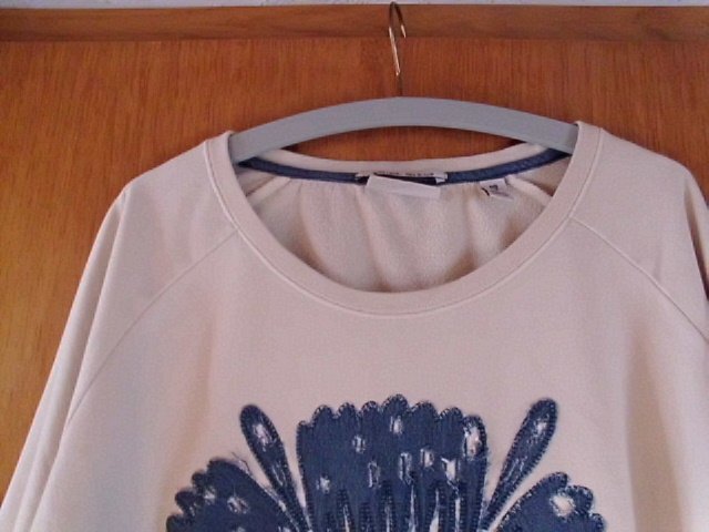 Langarmshirt von Scotch & Soda, creme mit Motiv, Gr. 44/46