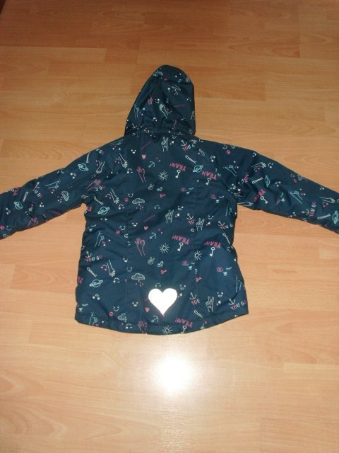 Winterjacke von H&M, blau mit Motiven, Gr. 122