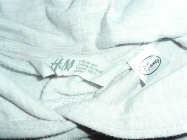 Hoodie von H&M, hellgrau mit Minnie Maus, Gr. 134