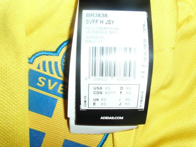 Trikot von Adidas, Schweden, gelb, Gr. XS