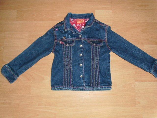 Jeansjacke von Outfit, blau mit Motiven, Gr. 110