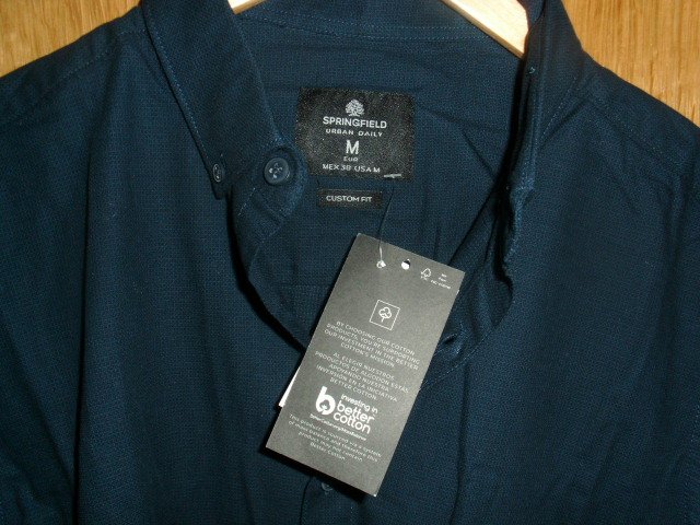 Hemd von Springfield, dunkelblau, Gr. M mit Etikett