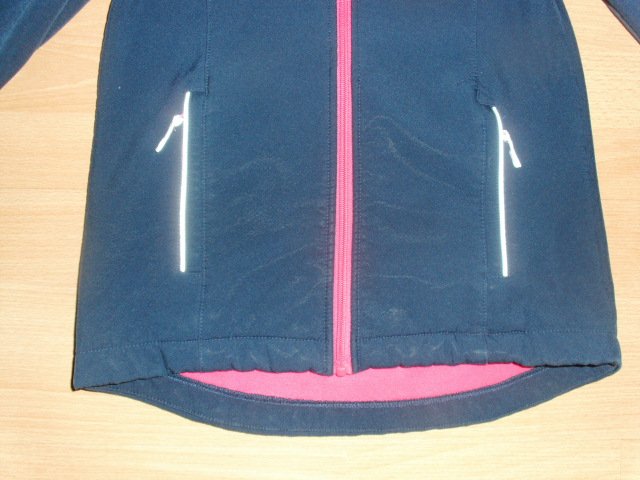 Softshelljacke von Topolino, blau mit Kapuze, Gr. 128