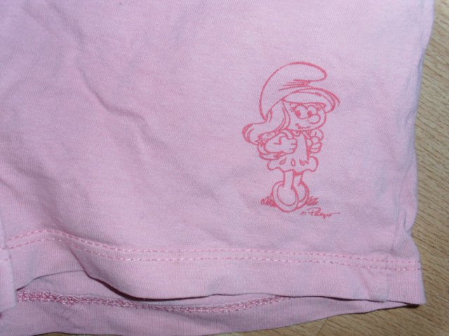 Kurze Hose, rosa mit Schlumpfine, Gr. 110/116
