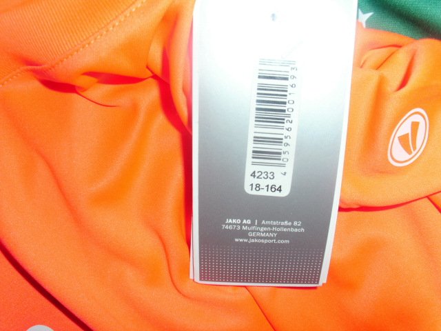 Trainingsshirt von Jako, neonorange, Gr. 164