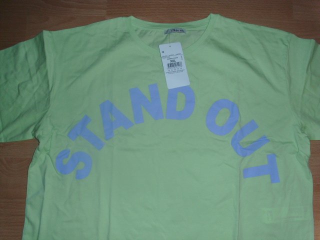 T-Shirt von LTB, hellgrün mit Schriftzug, Gr. 48/50 mit Etikett