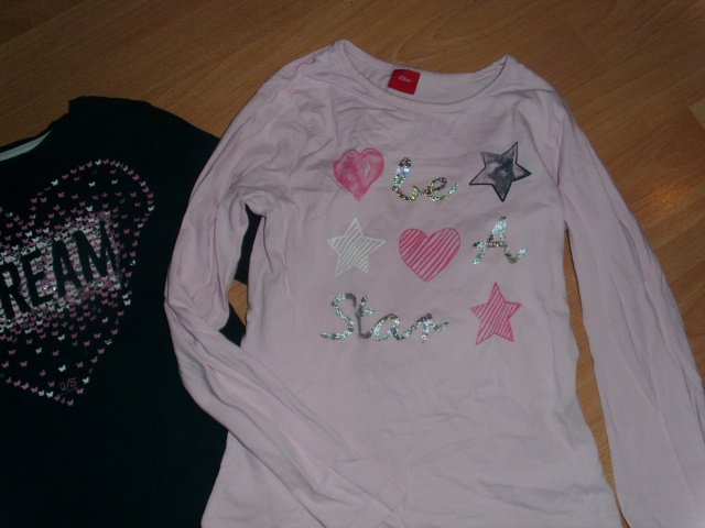 3 Langarmshirts von s´Oliver, mit Motiven, Gr. 128