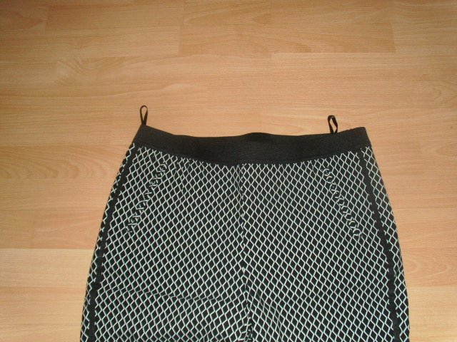 3/4 Hose von Genf, schwarz-weiß, Gr. 44