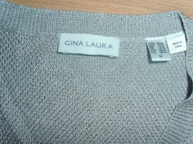 Feines Strickshirt von Gina Laura, silbergrau, Gr. 40/42
