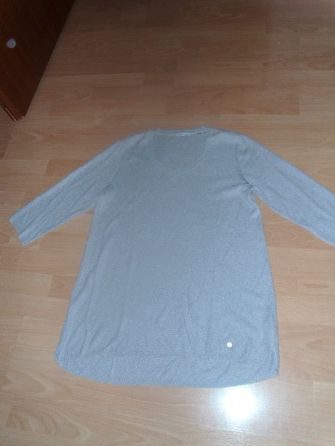 Feines Strickshirt von Gina Laura, silbergrau, Gr. 40/42