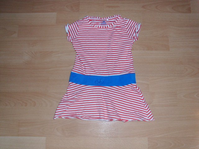Kleid von Emoi, rot-weiß geringelt, Gr. 104