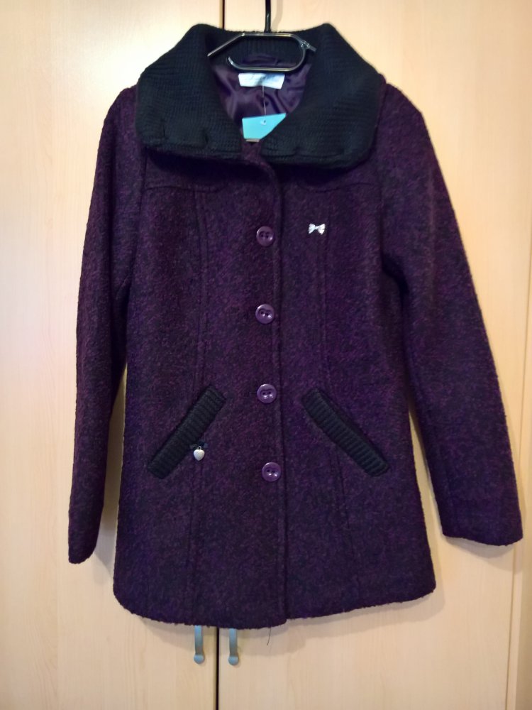 neue Jacke Gr. 34 (auch S/36?) lila/aubergine schwarz von Lola Paltinger