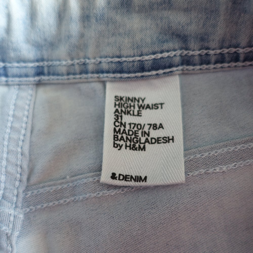 Jeans, Jeanshose, Skinny, Ankle, High Waist, Gr. 31, hellblau, H&M