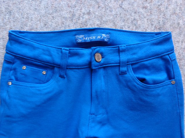 #Hose jeansartig Size 42/XL ca. Gr. 36/38 bzw. ca. Gr. S/M, türkis, Miss RJ