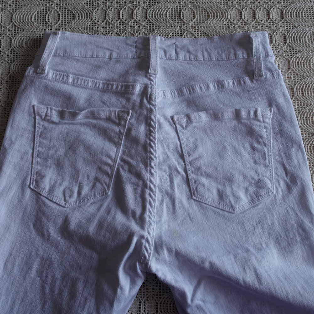 Jeans, Hose, Fashion Nova, Skinny, Röhrenjeans, Gr. ? weiß