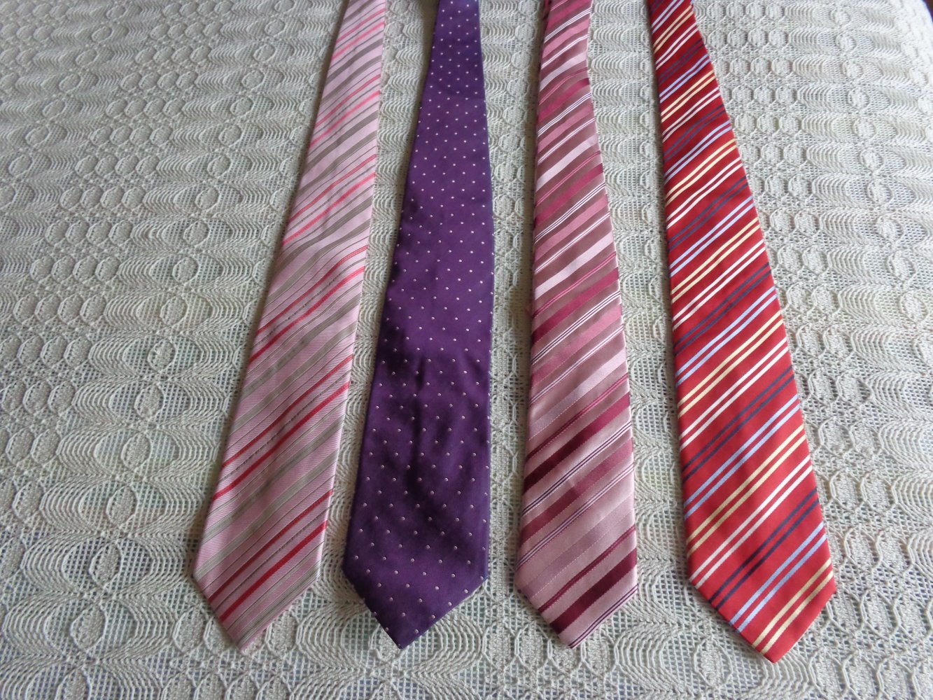 #Vintage - Krawatte, Seide, Seidenkrawatte, Marke: JOOP!, rosa/gestreift