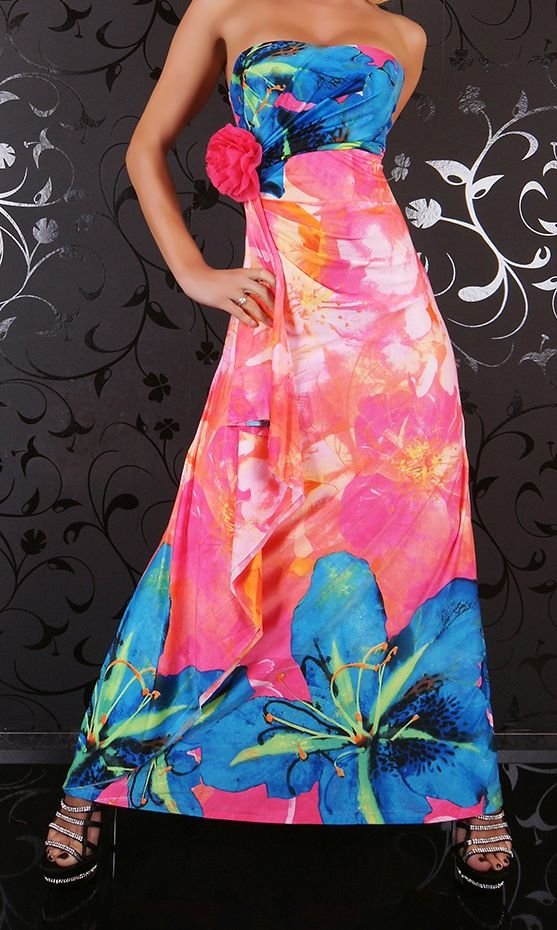 'Kleid/Abendkleid/Sommerkleid mit Blume für div. Anlässe Gr. 34, Gr. 36, Gr. 38, bunt, 26 Euro VB 