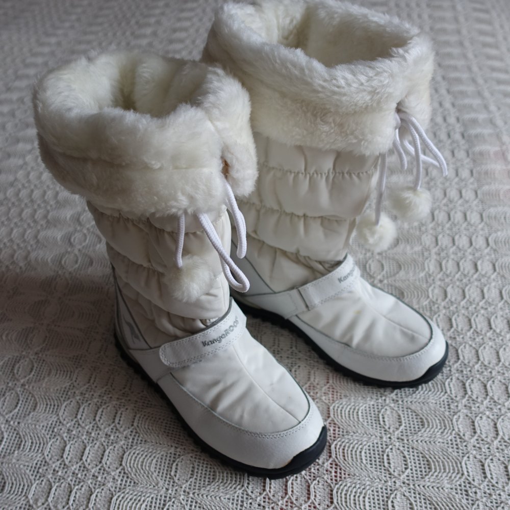 Damen - Stiefel, Fell gefüttert, weiß, Gr. 39, KangaROOS