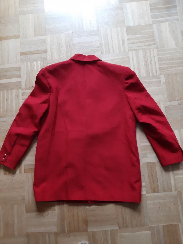 Blazer, Jacke, Kurzgröße 24/Gr. 48 mit verkürzter Ärmellänge, rot