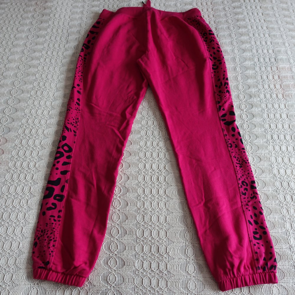 Jogginghose, Freizeithose, Gr. L bzw. ca. Gr. 42/44, pink/schwarz, adidas